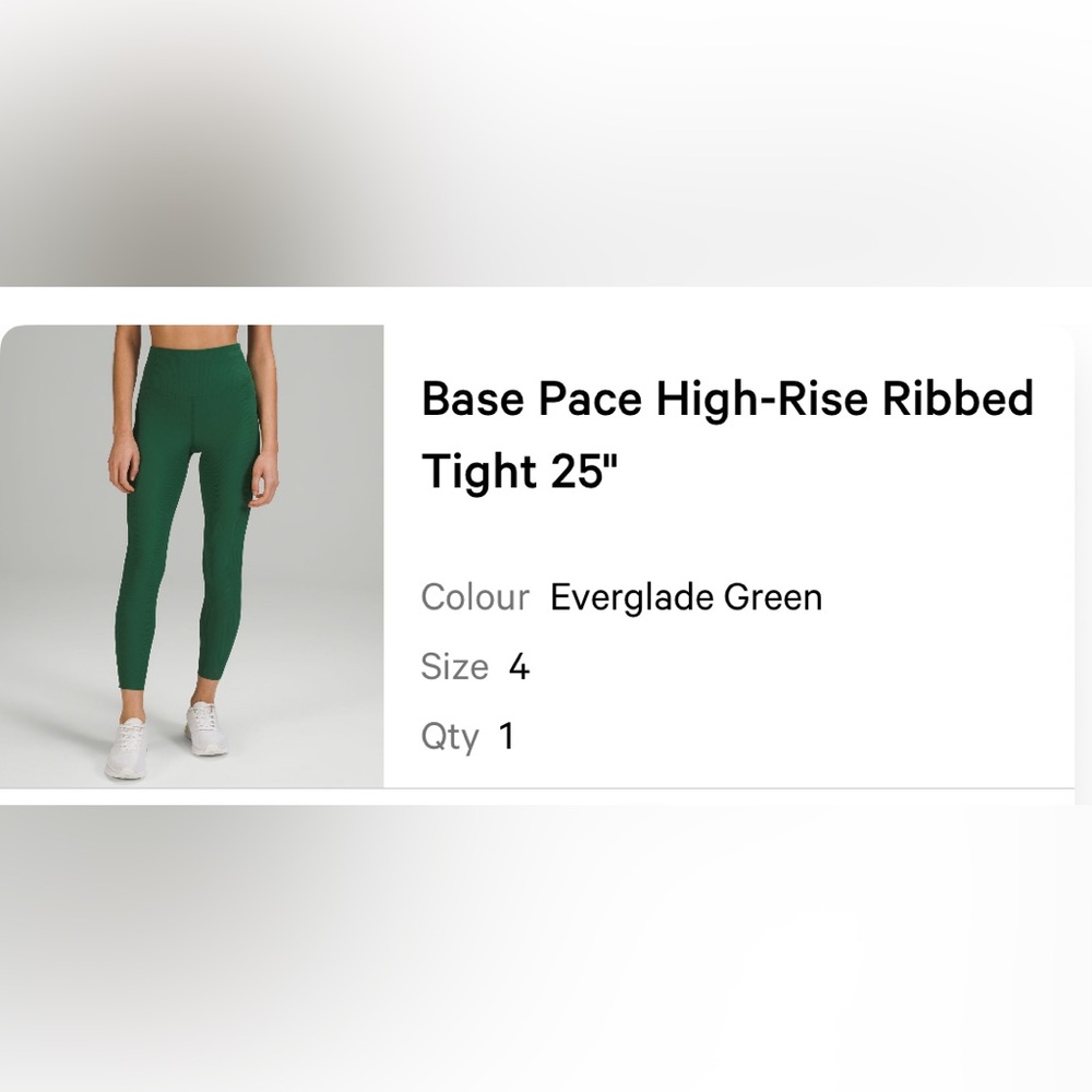 lululemon athletica Base Pace High-Rise Tight 25" in Everglade Green